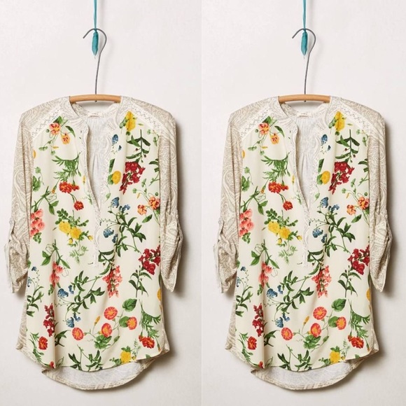 Anthropologie Tops - 🍃Anthropologie Effie floral top by tiny